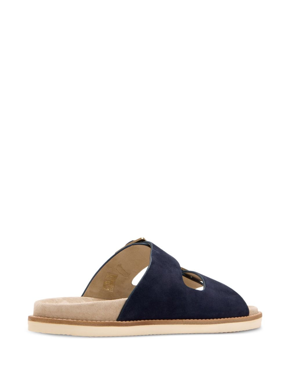 double-buckle suede sandals - 2