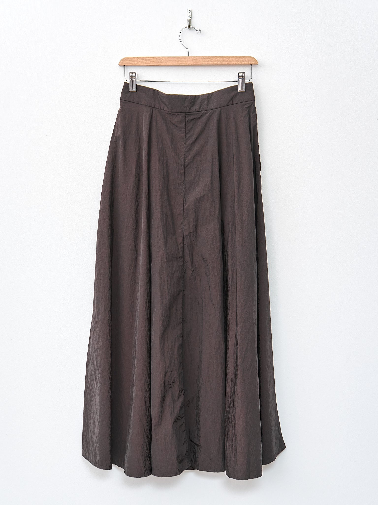 Hand Dyed Nylon Flared Skirt - Brown - 7