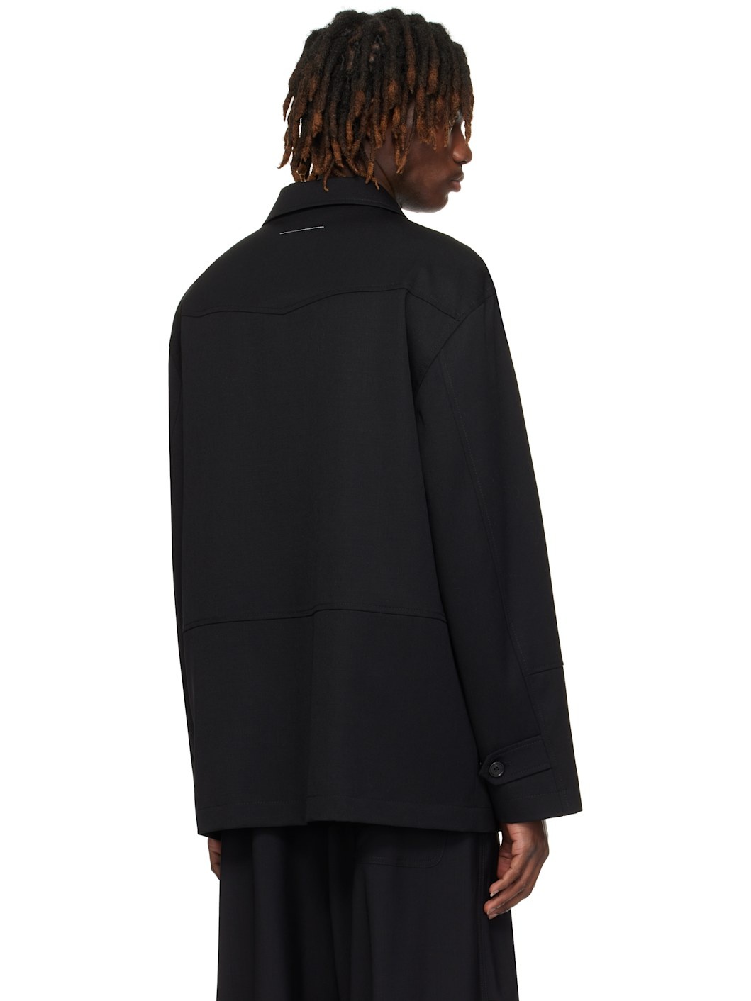 ジャケット Maison Margiela Black gabardine blazer (S51BN0432S78075 961) MM6 Maison Margiela Black Gabardine Jacket | REVERSIBLE