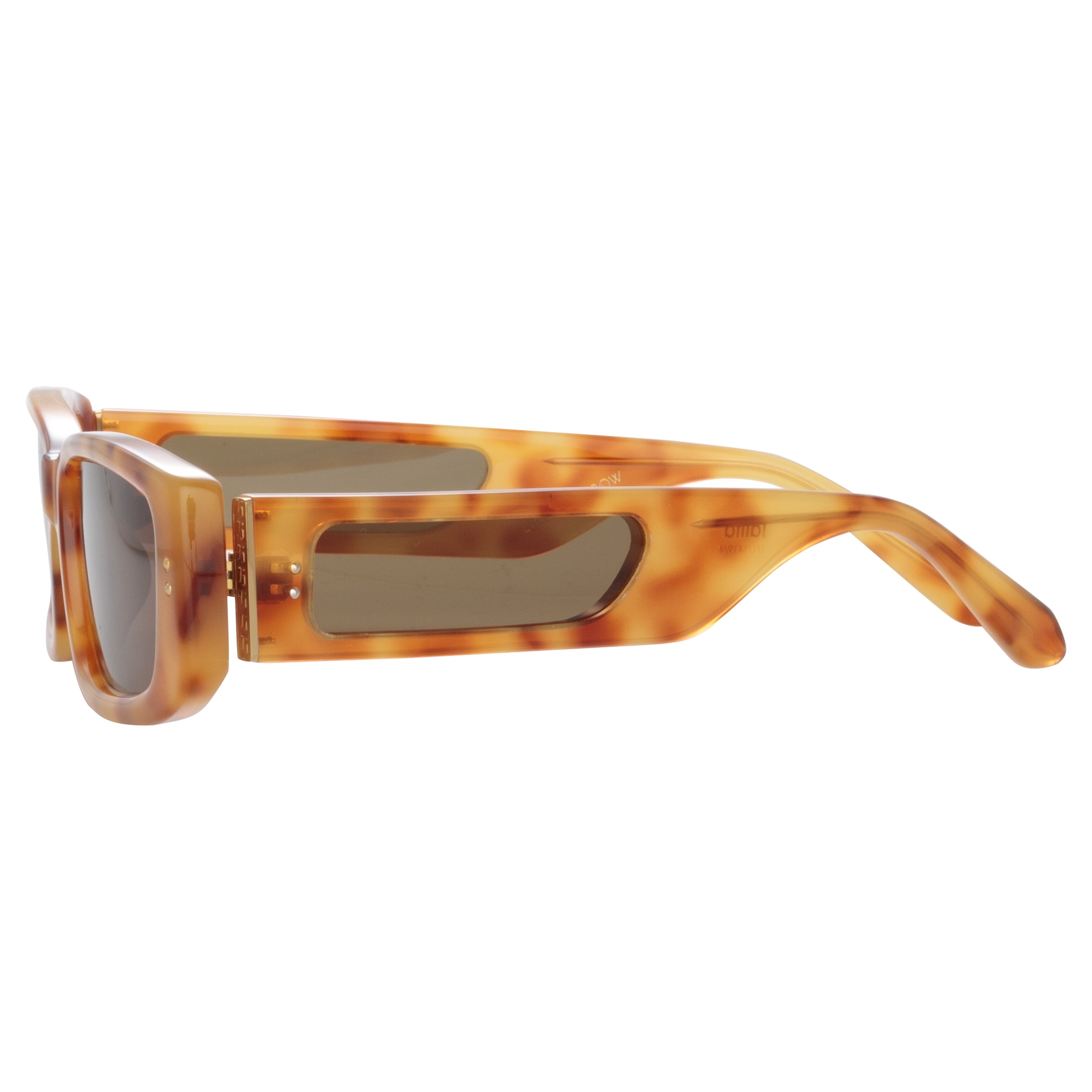 TALITA RECTANGULAR SUNGLASSES IN SAFFRON TORTOISESHELL - 3