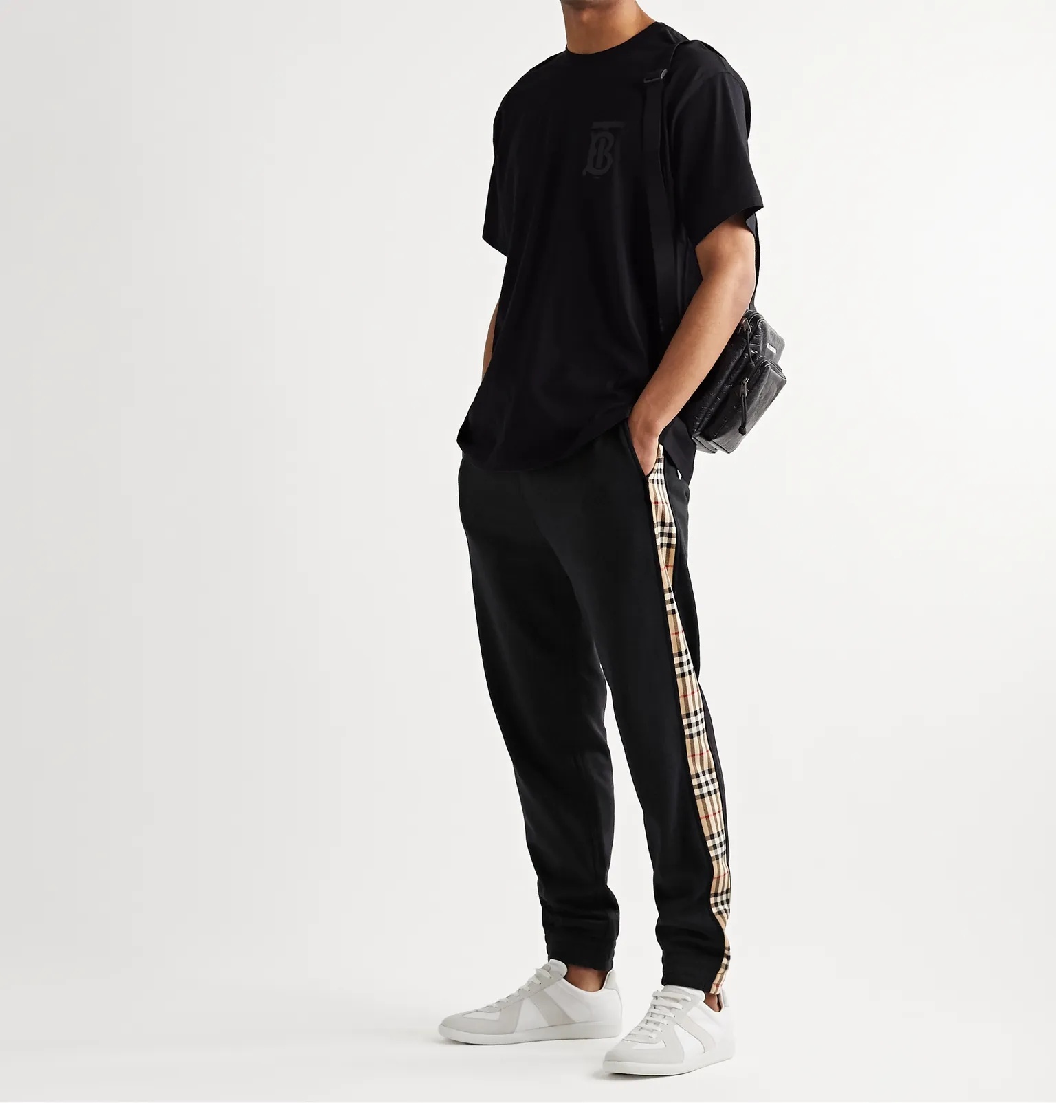 Tapered Checked Loopback Cotton-Jersey Sweatpants - 2