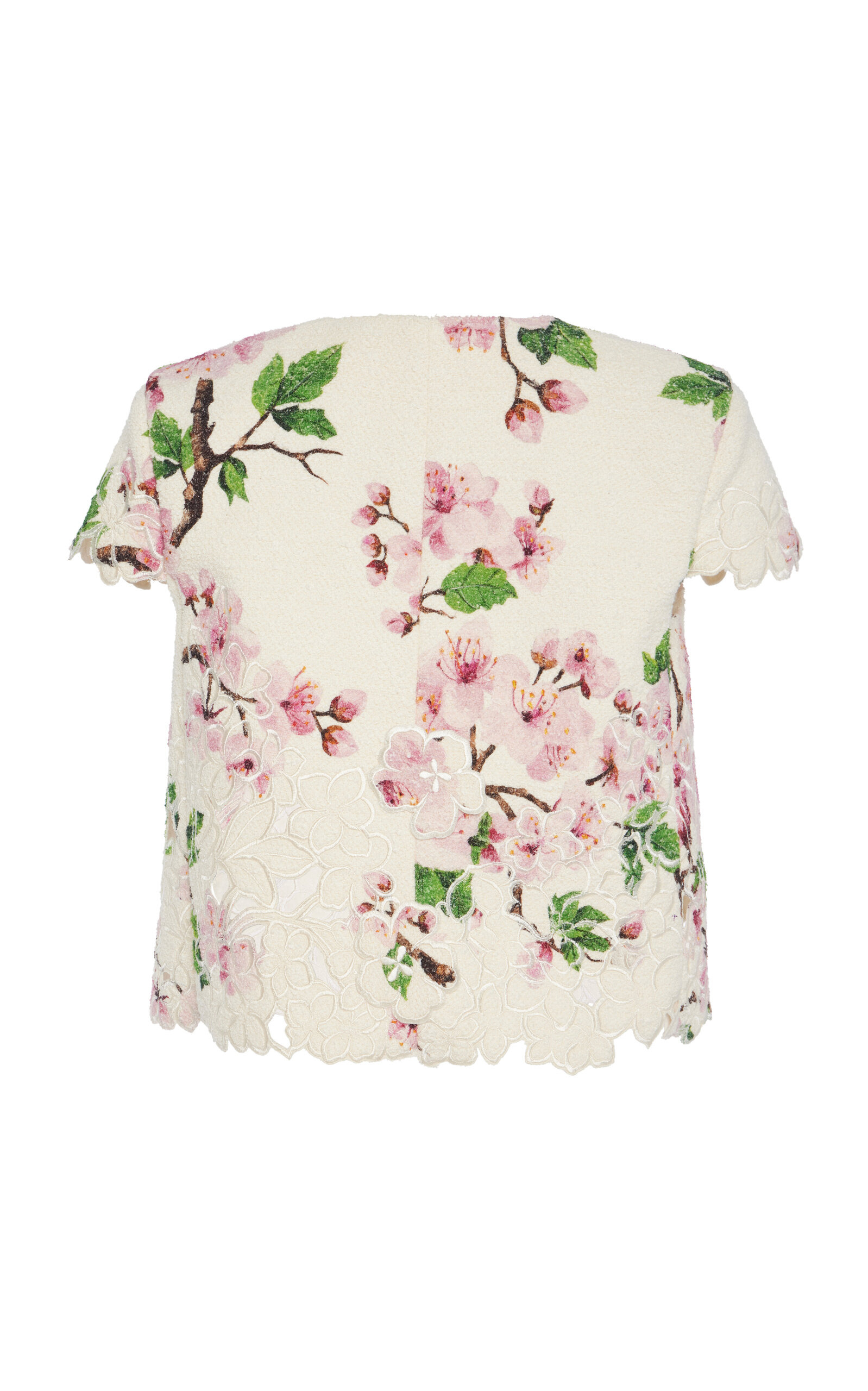 Embroidered Tweed Jacket ivory - 7