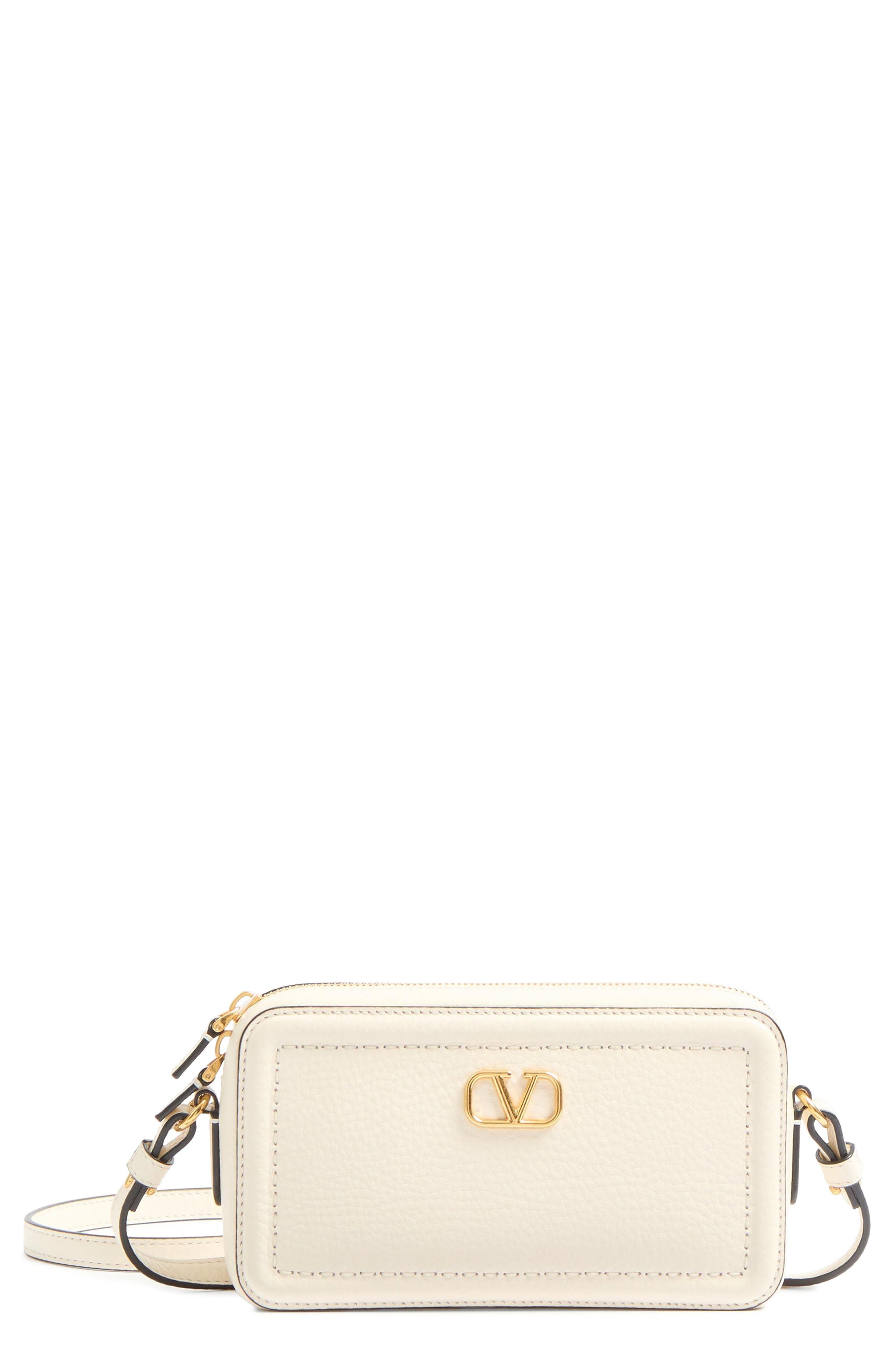 Valentino Garavani Mini Alltime Camera Crossbody Bag in Ivory at Nordstrom - 1