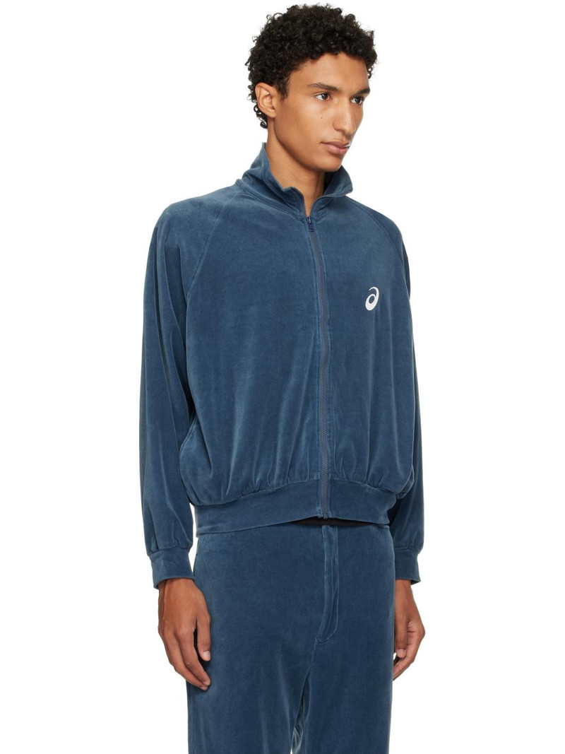 Blue Asics Edition Vintage Velvet Track Jacket 2