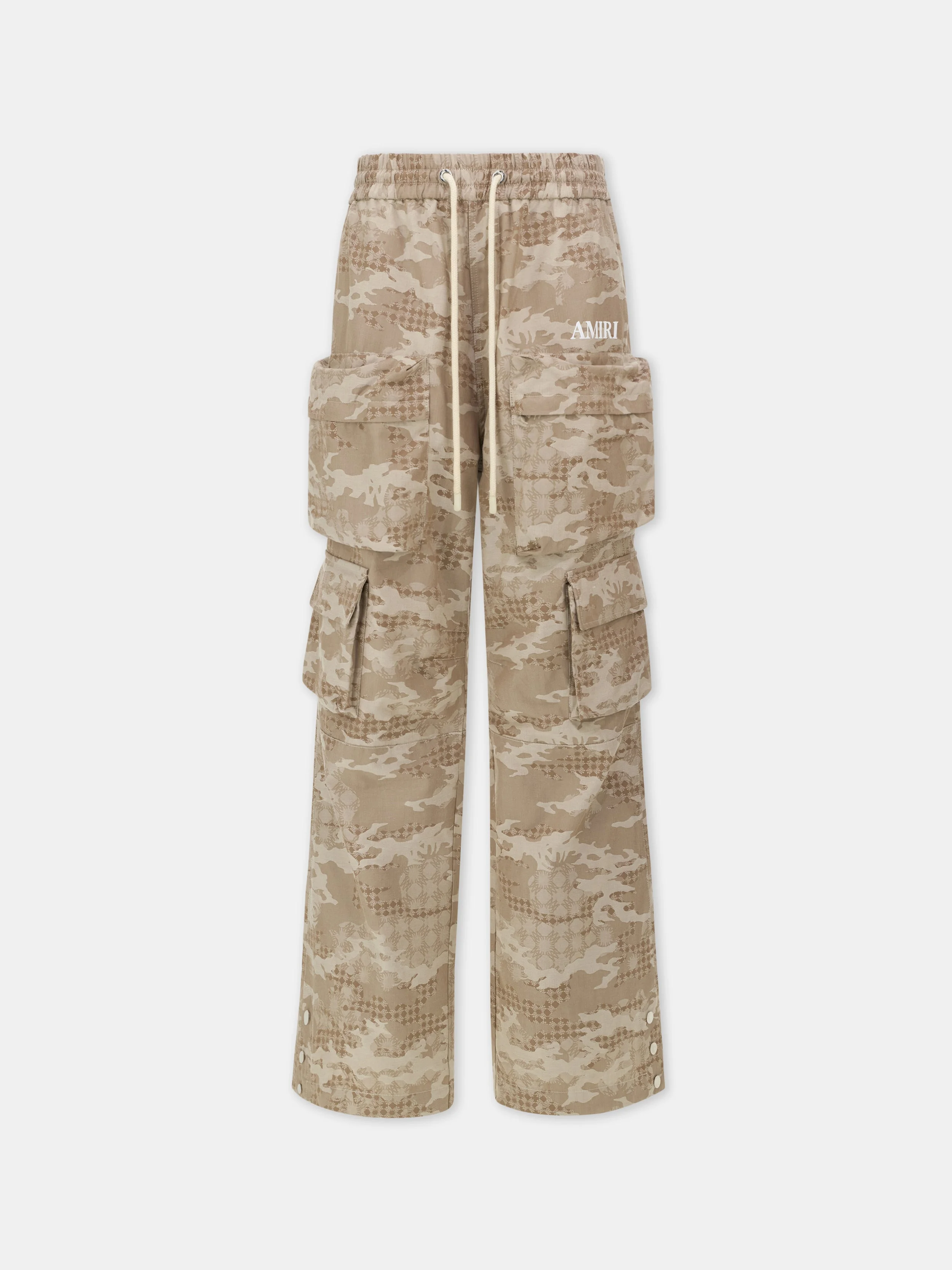 CAMO DRAWSTRING CARGO PANT - 1