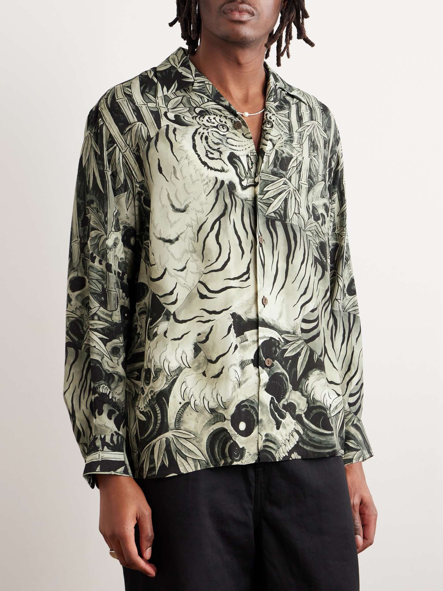 + Tim Lehi Camp-Collar Printed Poplin Shirt - 4