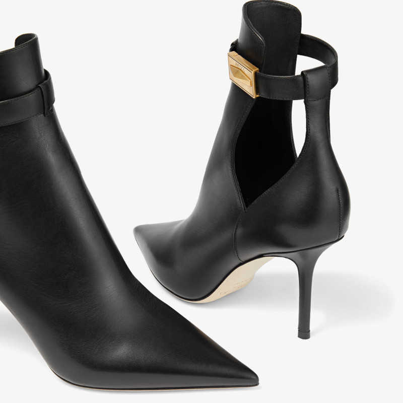 Nell Ankle Boot 85 Black Calf Leather Ankle Boots 4
