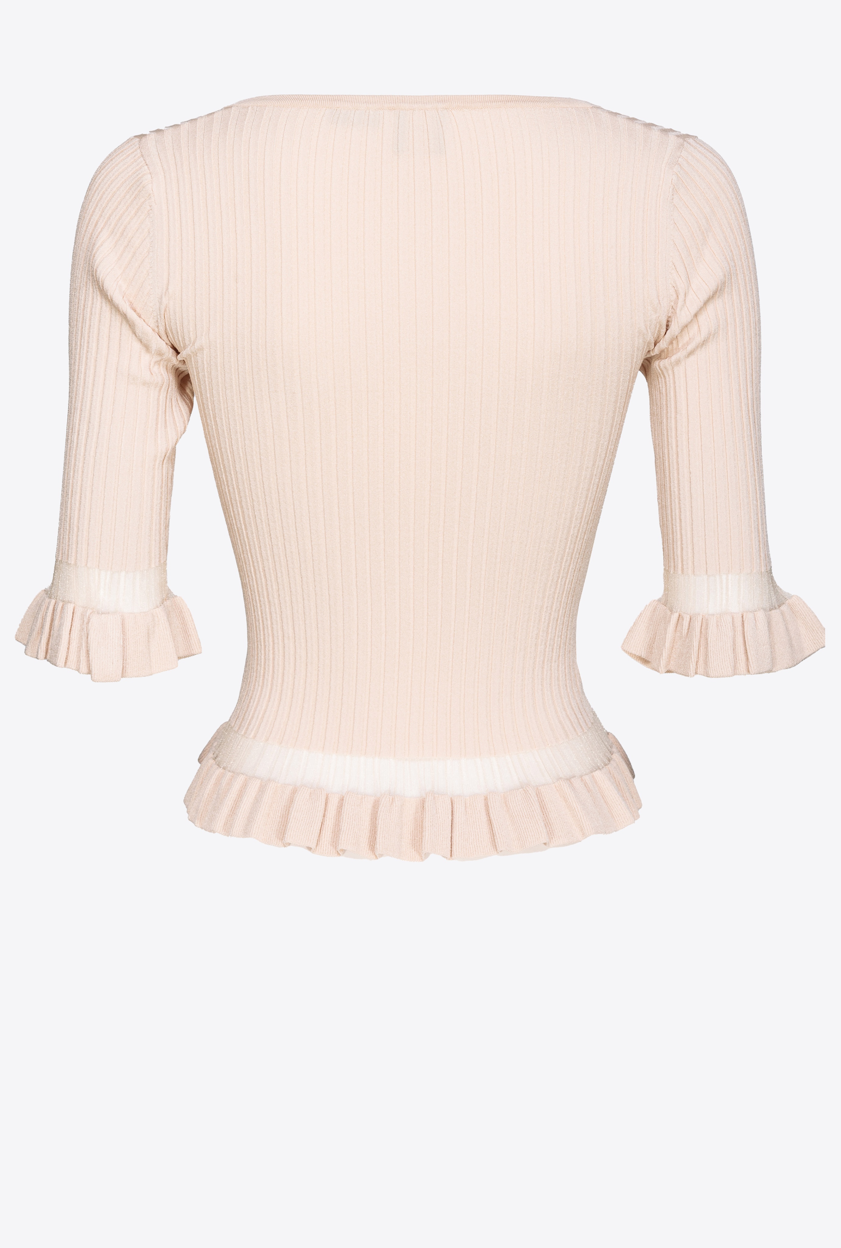 RIBBED SWEATER WITH RUCHING - 7