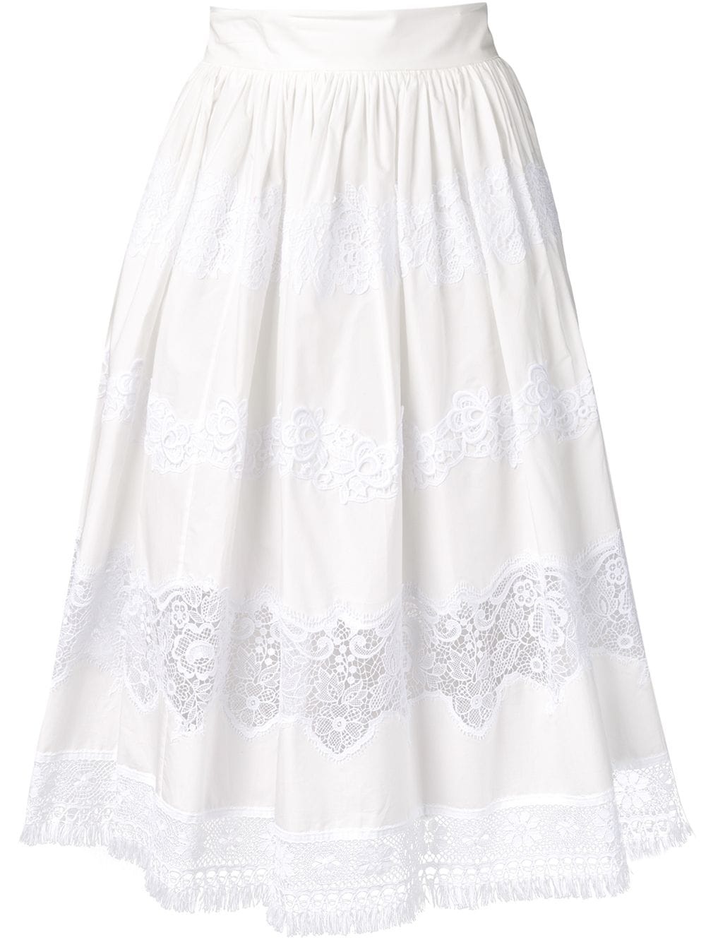 lace panel skirt - 1