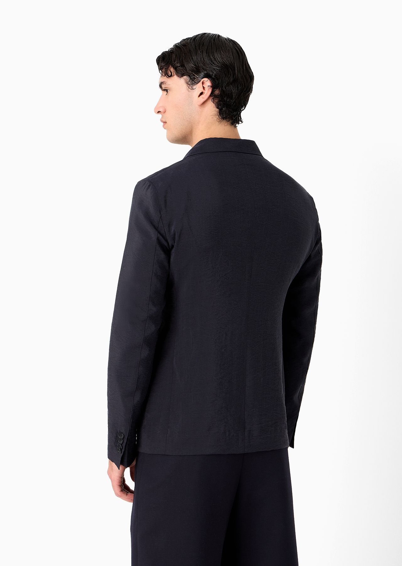 Upton Line single-breasted jacket in a silk-blend twill - 3