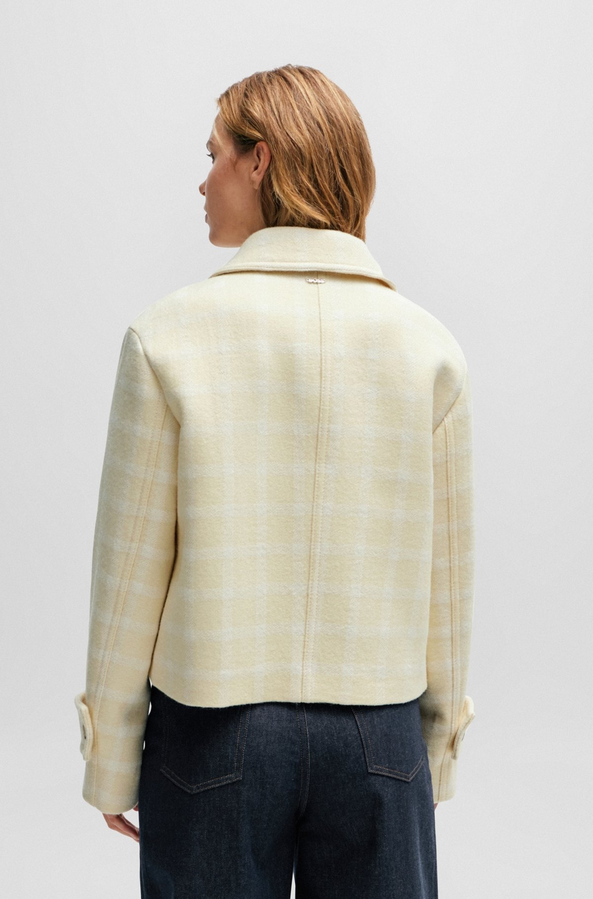 RELAXED-FIT JACKET IN ITALIAN CHECKED CLOTH - 4