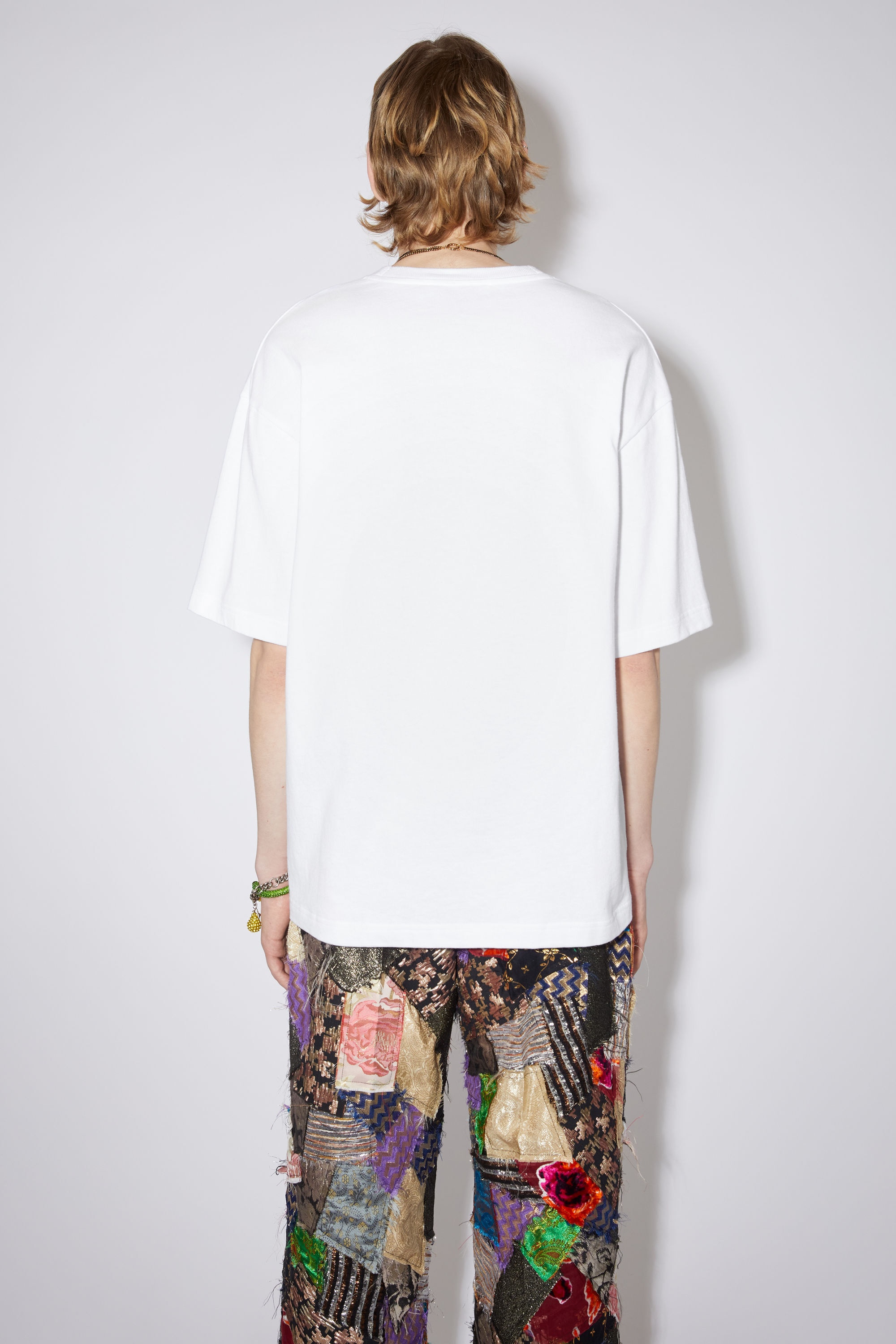 Square disco print t-shirt - Optic White - 3