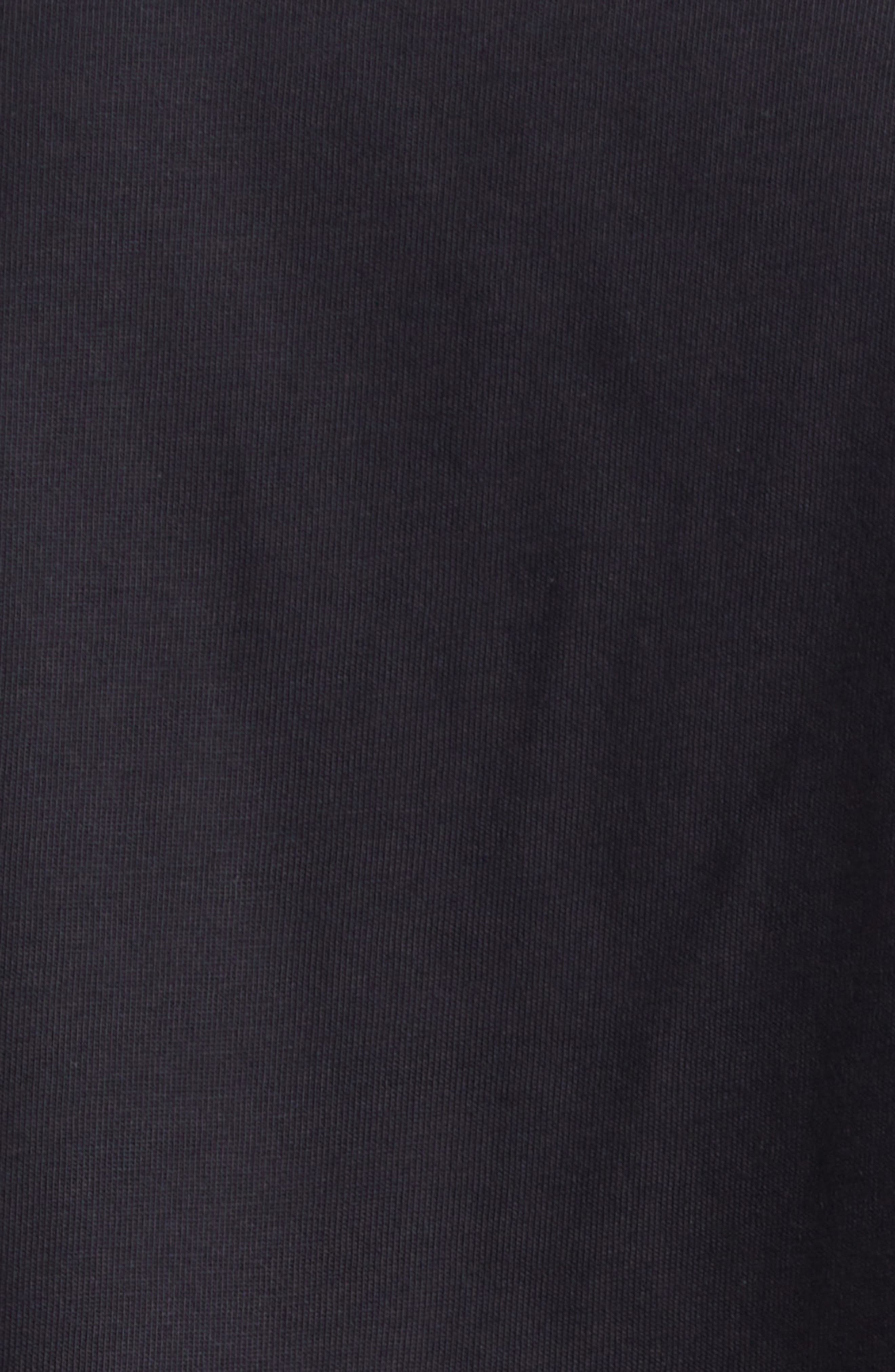 Moncler Leather Logo Patch Cotton T-Shirt in Dark Navy Blue at Nordstrom - 6