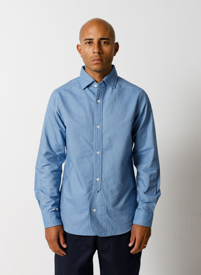 Nigel Cabourn British Officers Shirt in Sax outlook