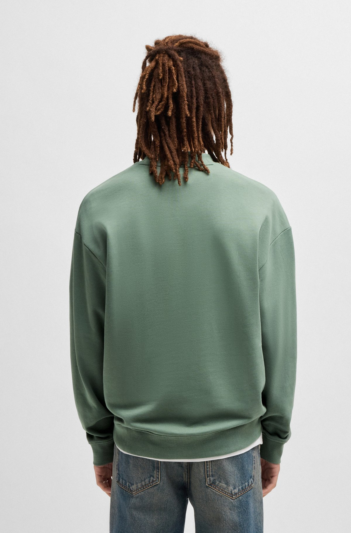 RELAXED-FIT SWEATSHIRT IN COTTON TERRY WITH LOGO PRINT - 5