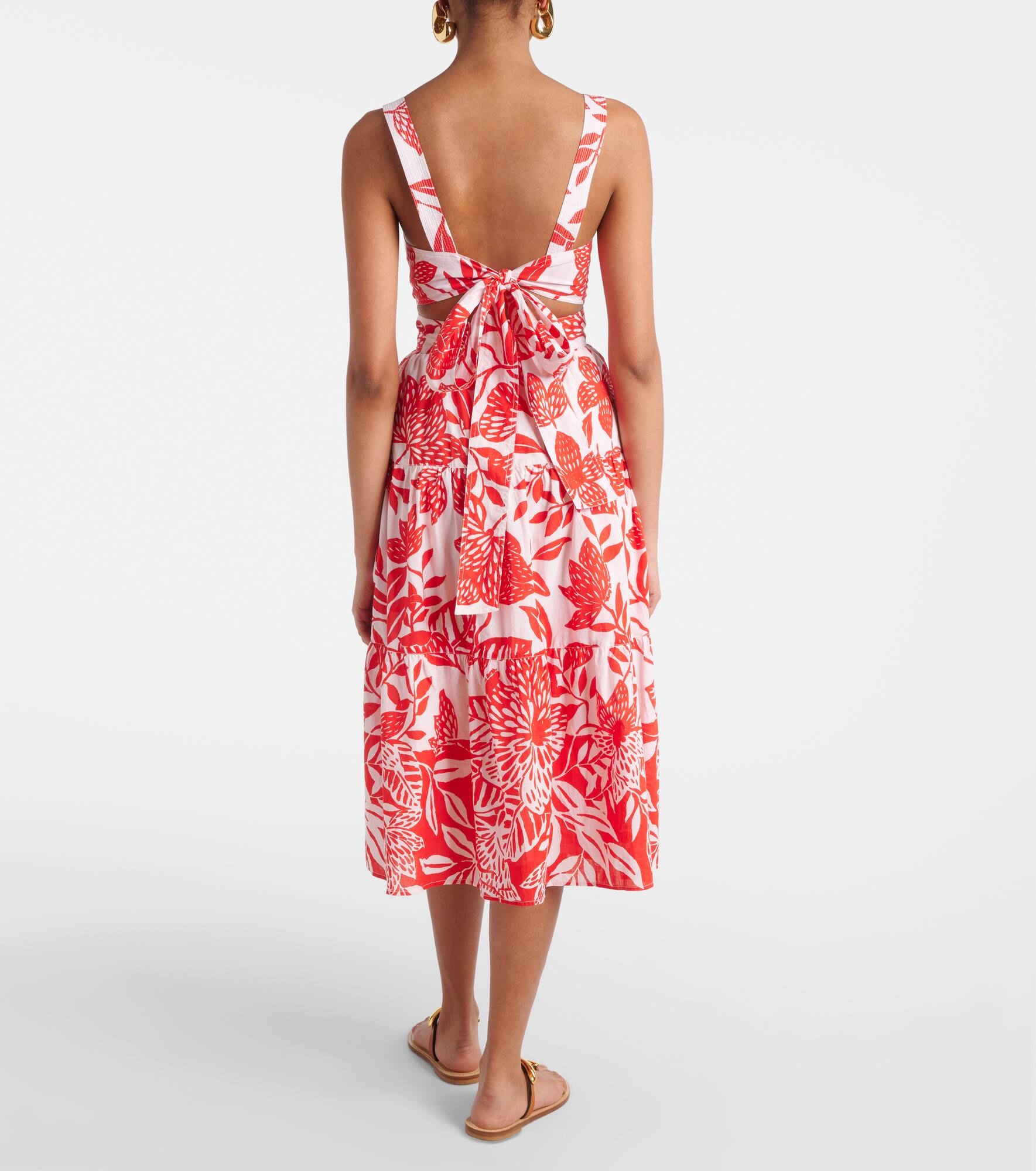 Coco floral cotton midi dress - 3