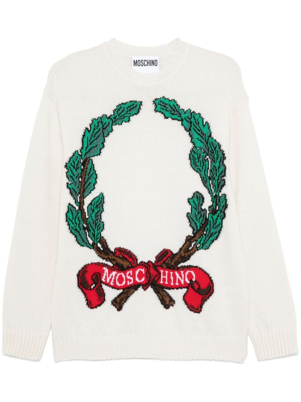logo-jacquard sweater - 1