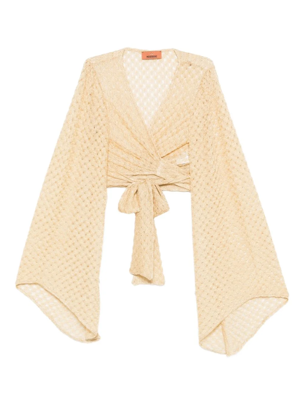 tie-front crop top - 1