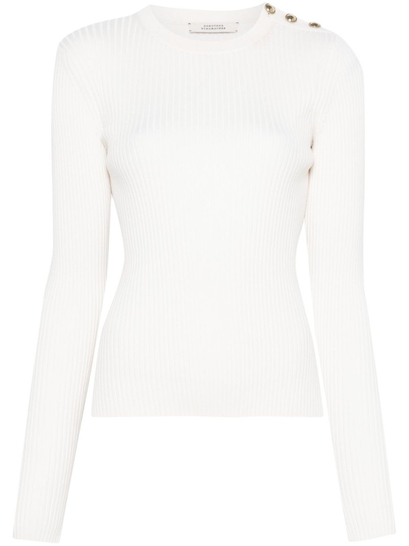 buttoned-shoulder sweater 1