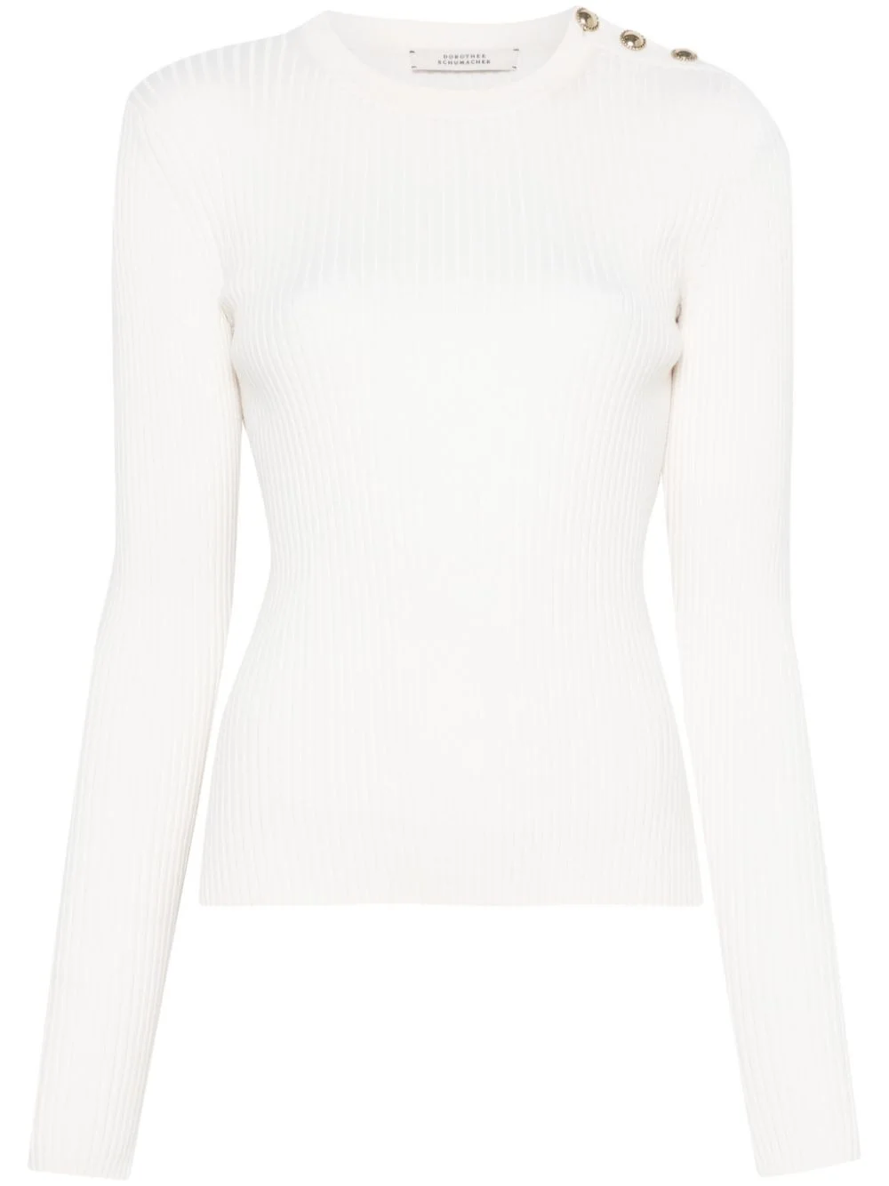 buttoned-shoulder sweater - 1