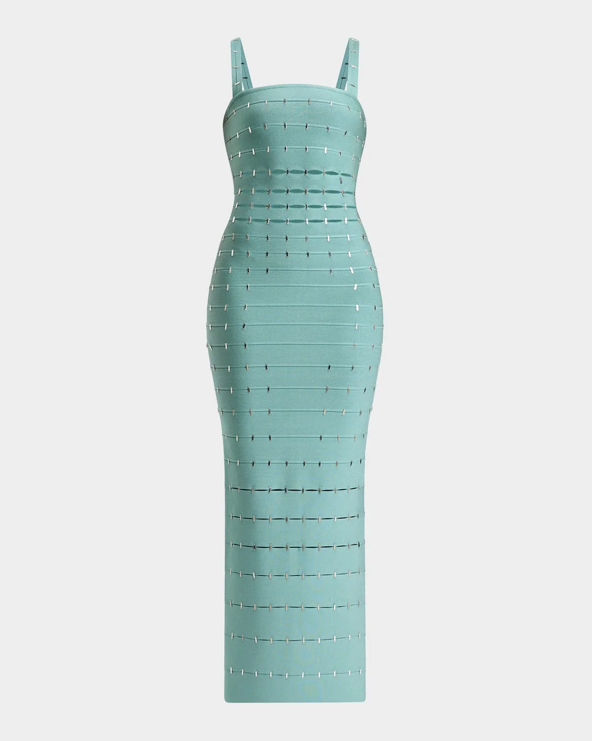 Lillian Sequined Slash Cutout Sleeveless Gown - 1