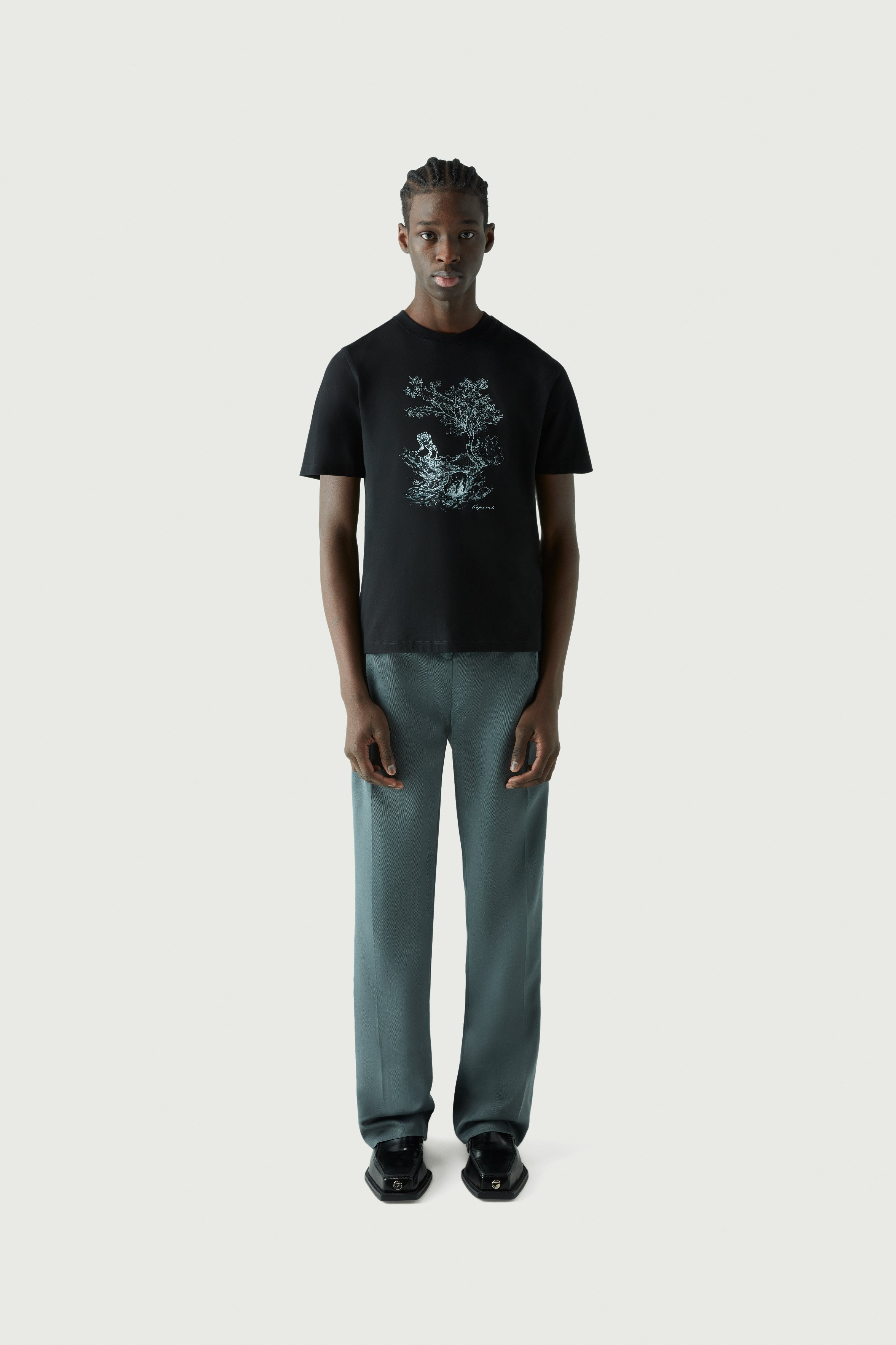 Toile De Jouy Print Logo Boxy T-Shirt - 6