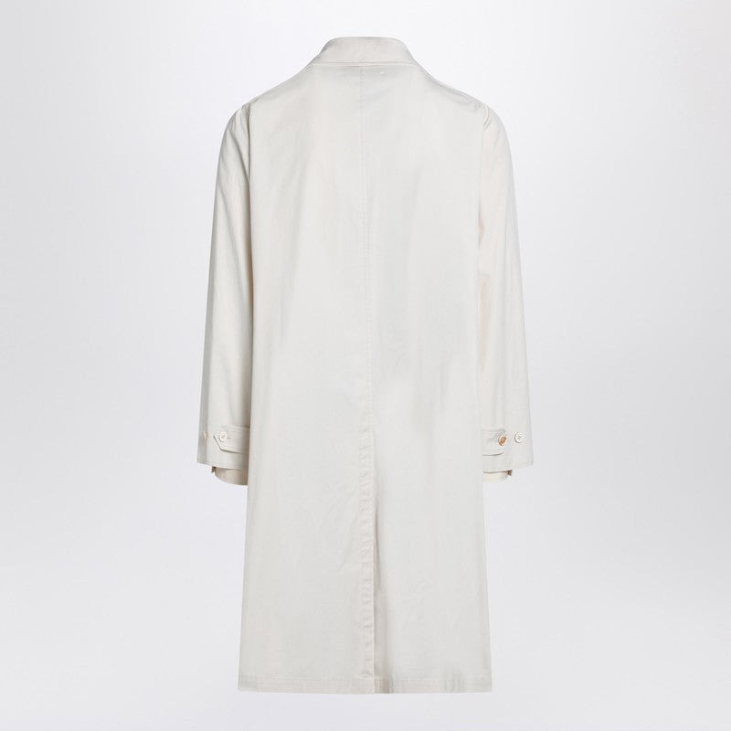 Maison Margiela Single-Breasted Trench Coat Ivory In Cotton Men - 2