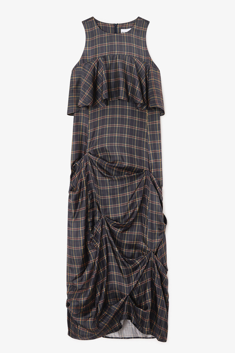 CHECK RUFFLE DRESS 1