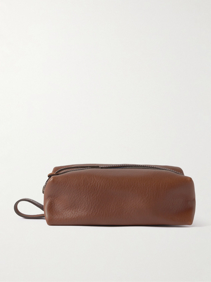 Zazou Full-Grain Leather Wash Bag 1