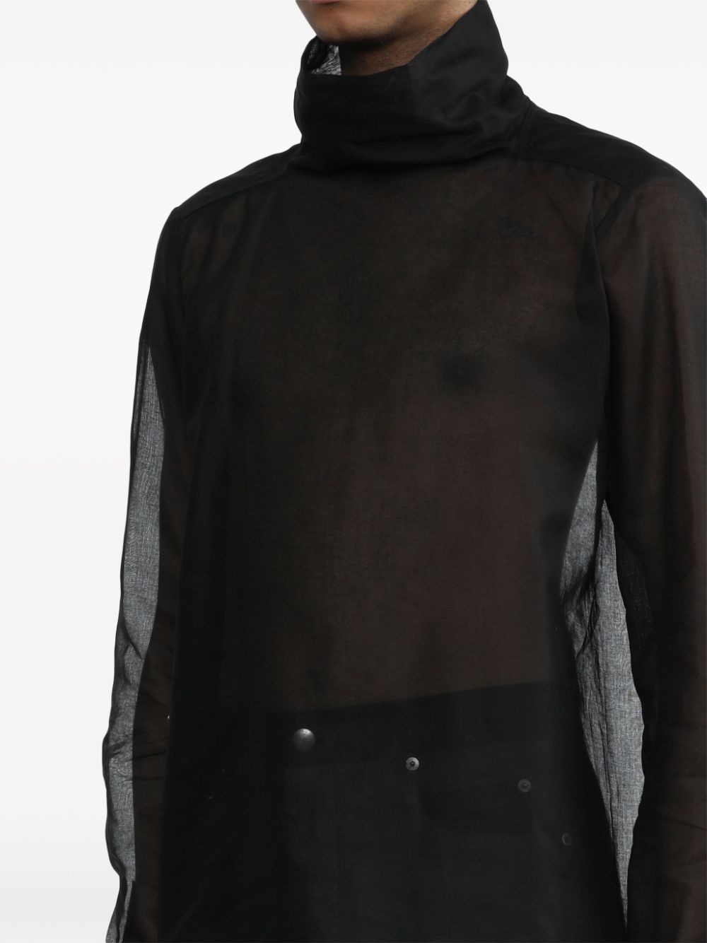 high-neck cotton jacket - 5