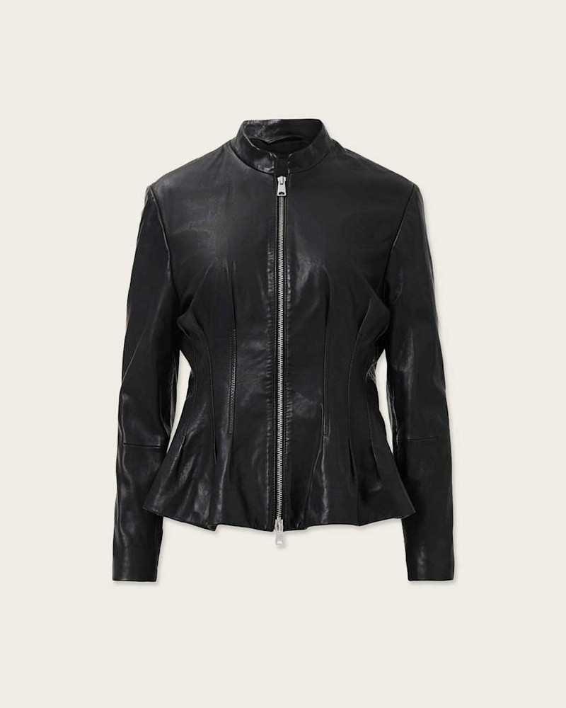 CLO PLEATED LEATHER JACKET 1