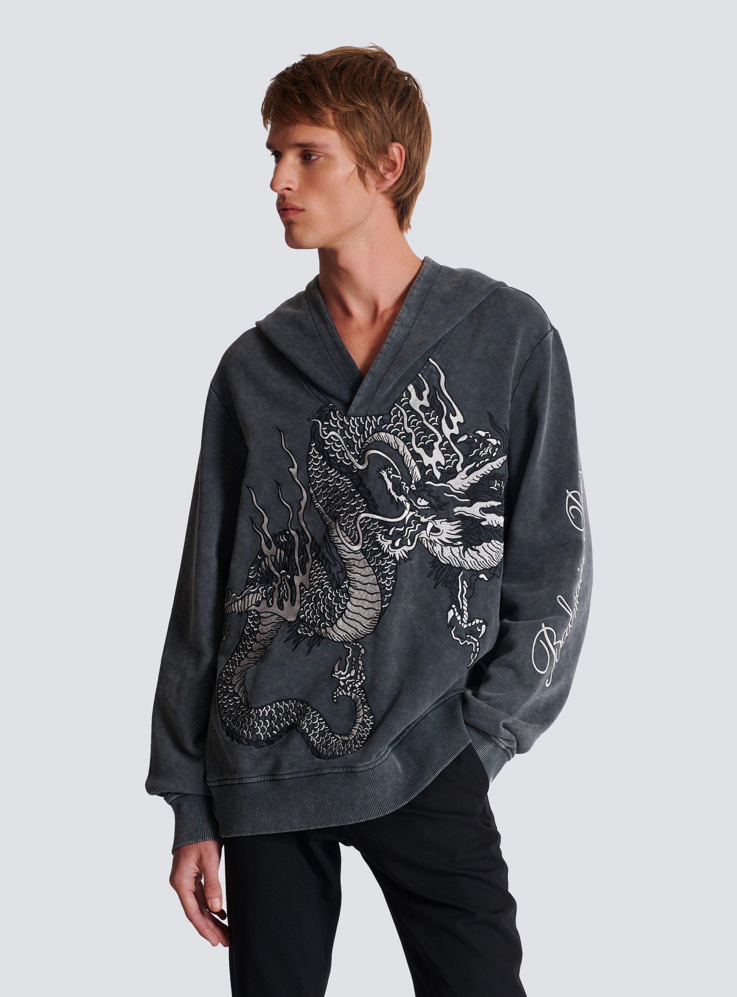 Dragon embroidered sweatshirt - 6