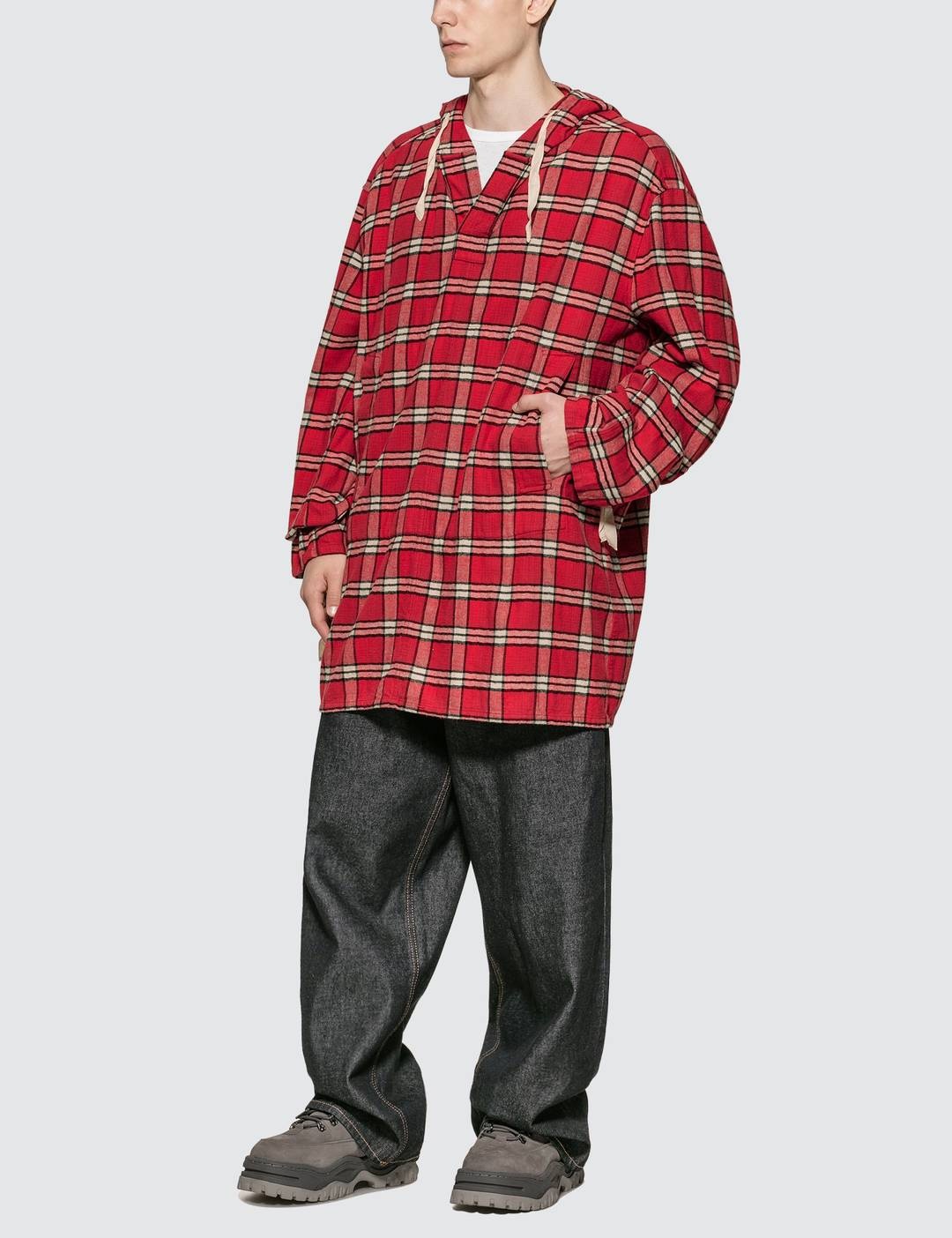 Cotton Flannel Shirt With Hood - 4