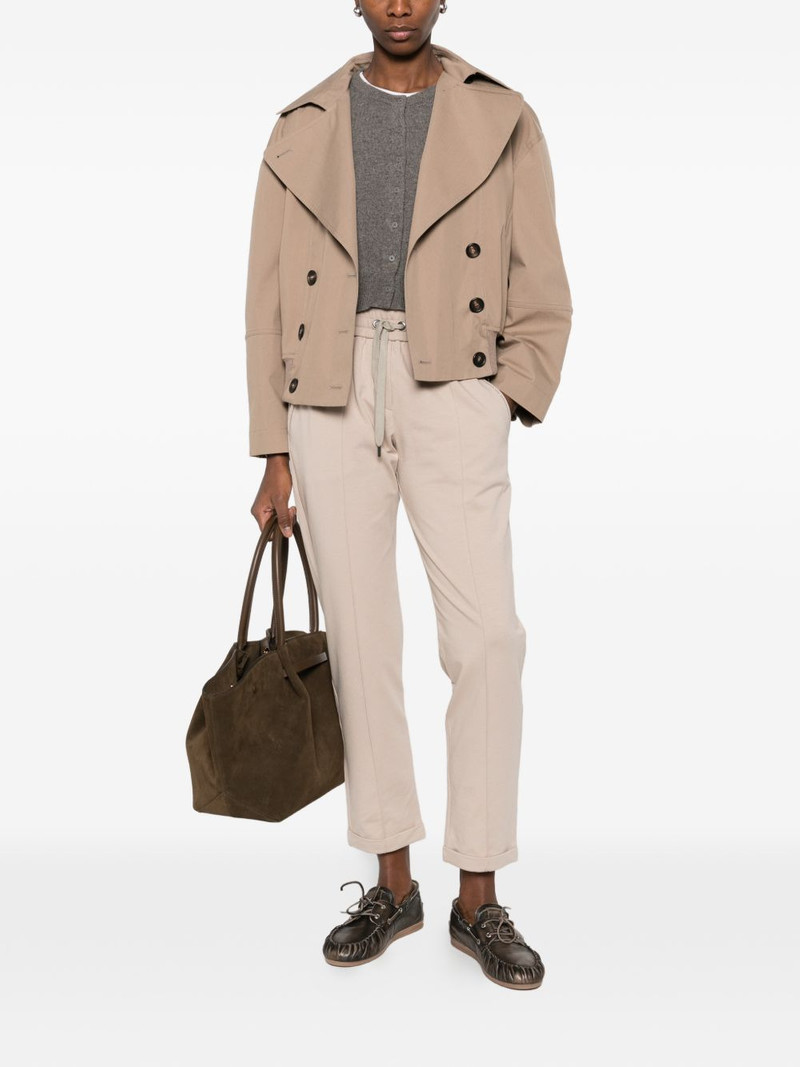 Brunello Cucinelli drawstring detail trousers outlook