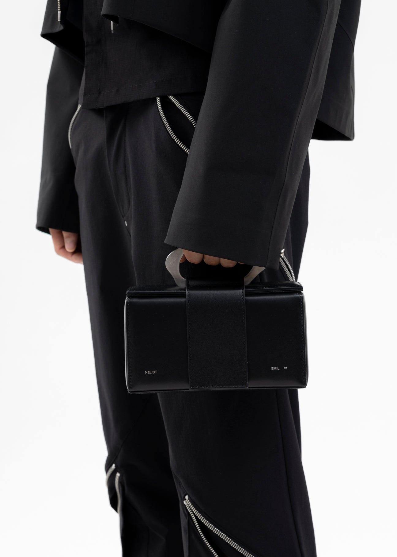 BLACK CHARRED CARABINER CLUTCH BAG - 3