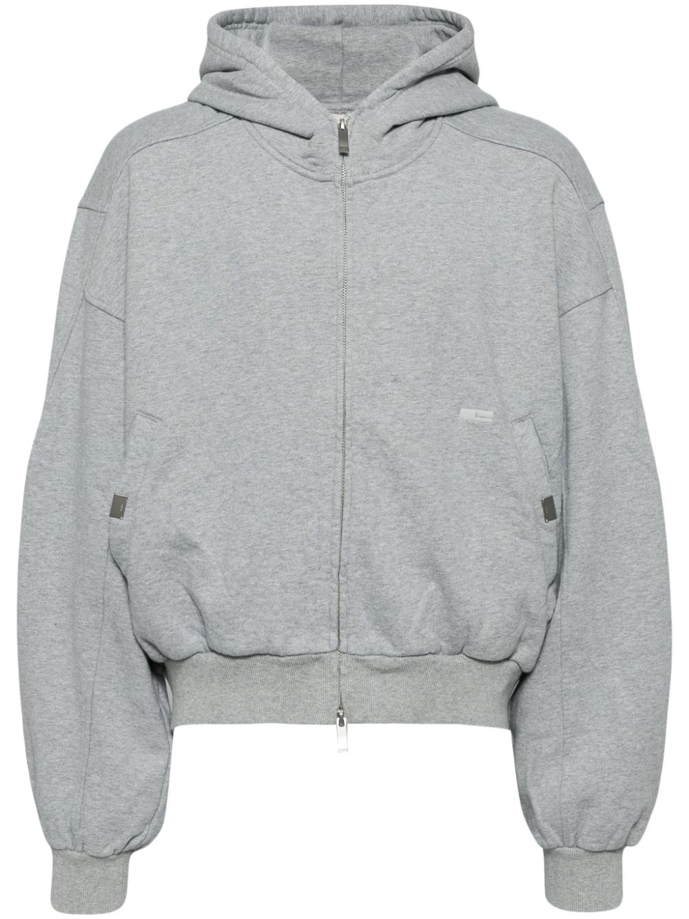 zip-up cotton hoodie - 1