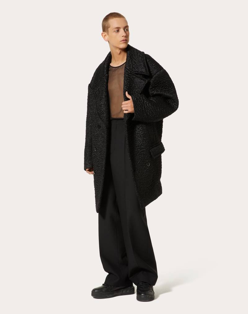 Valentino DOUBLE-BREASTED BOUCLÉ WOOL COAT outlook