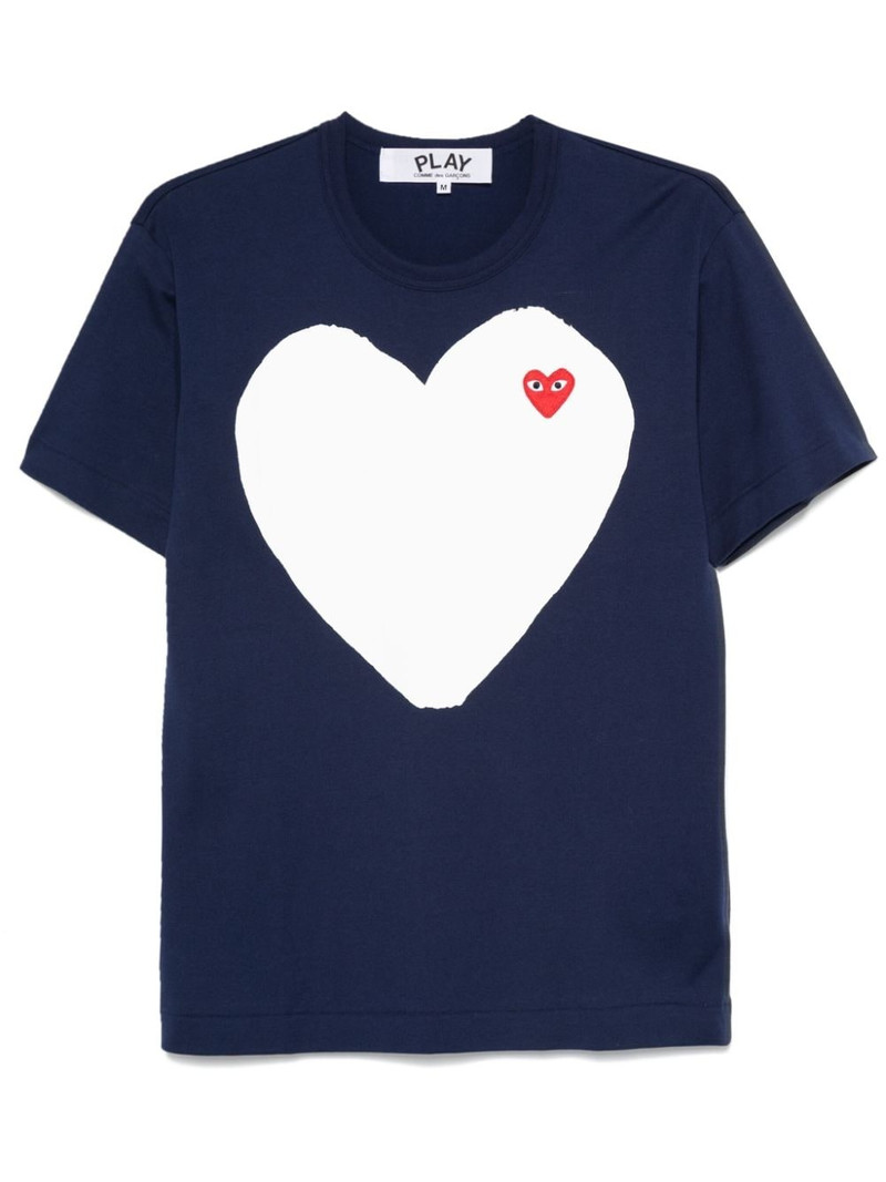 heart-patch T-shirt 1
