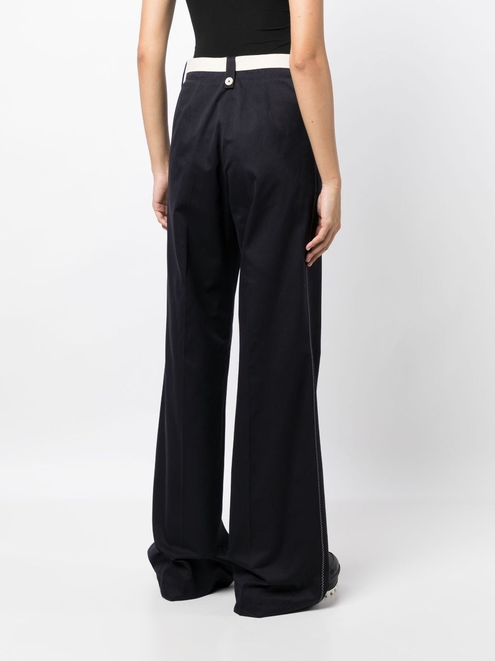 high-waisted flared trousers - 4