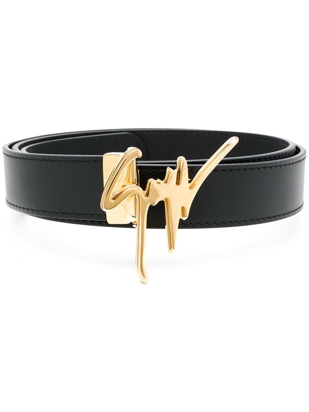 gold logo plaque belt - 1