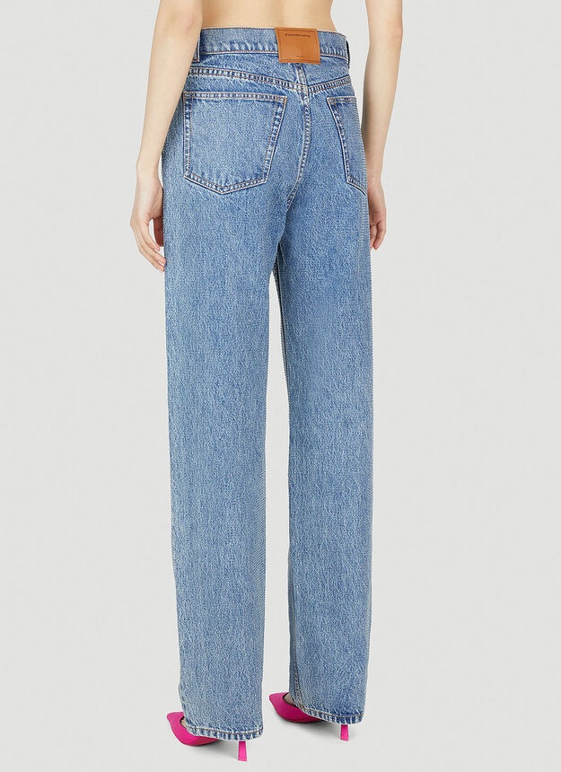 Logo Waistband Jeans in Blue Alexander Wang