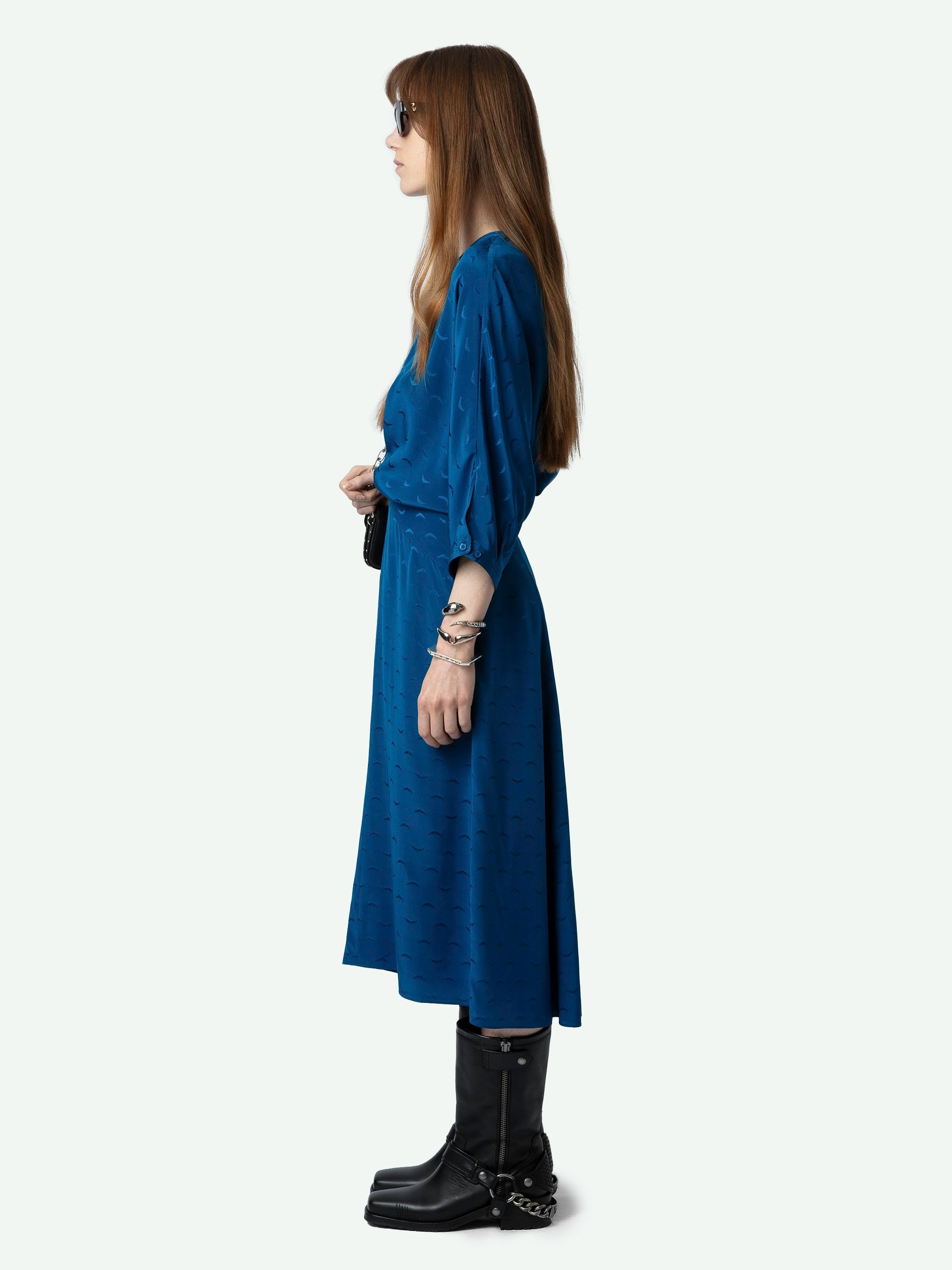 Ritany Jacquard Silk Wings Dress - 4