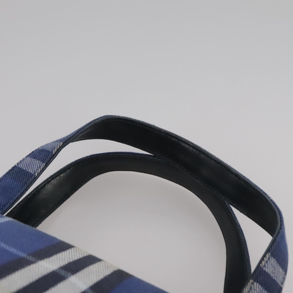 Burberry Nova Check Hand Bag Canvas Blue - 8
