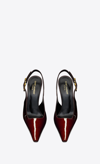 SAINT LAURENT dune slingback pumps in patent leather outlook