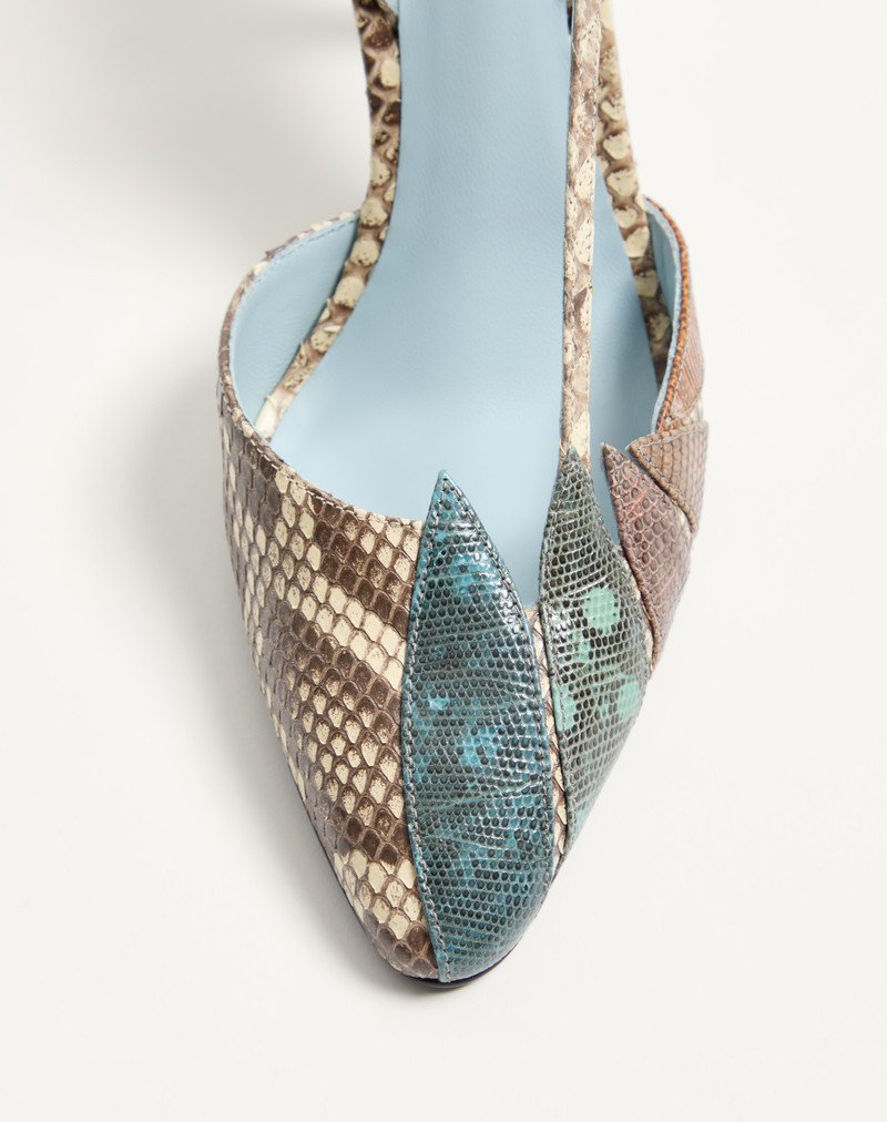 FOLIEFOLIAGE SLINGBACK PUMP IN PYTHON 90MM 4