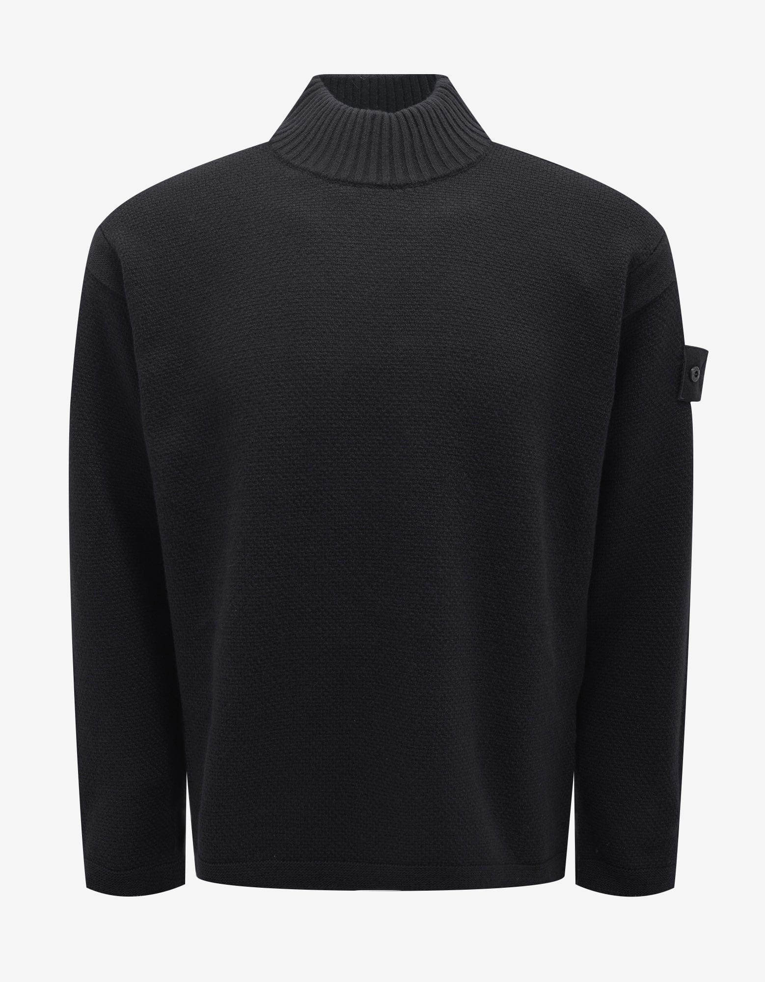 Black Roll-neck Sweater - 1