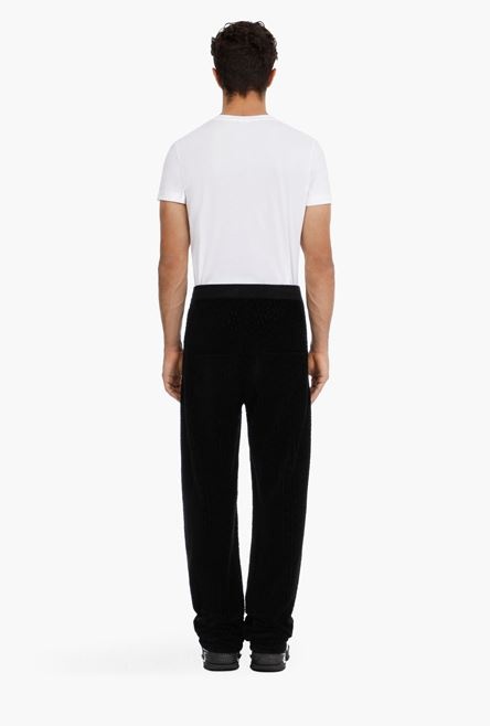 Black sweatpants with embossed velvet Balmain monogram - 3