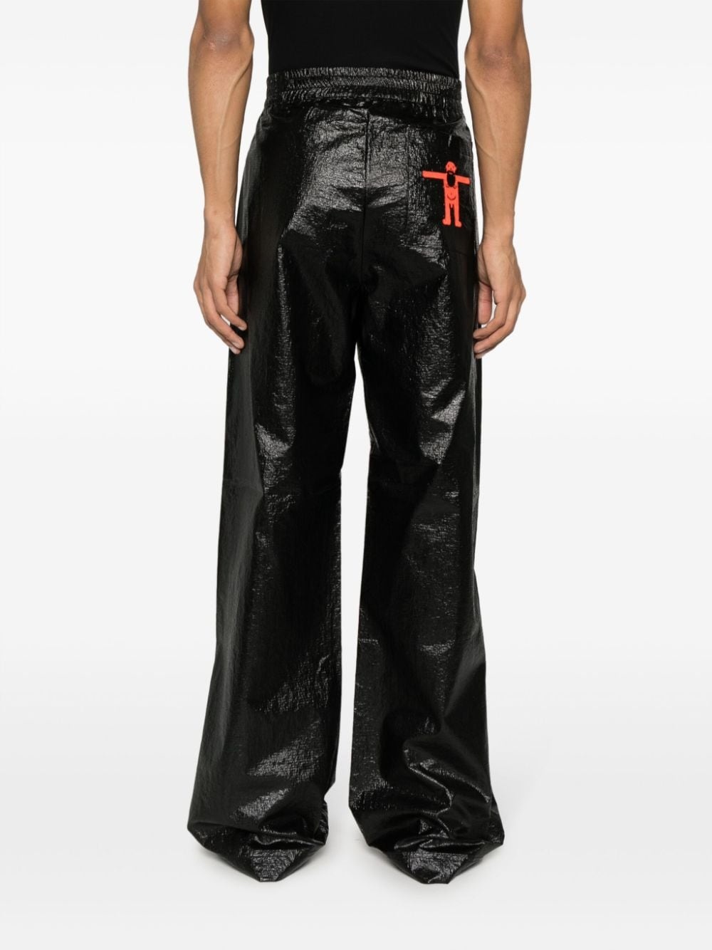 embroidered-logo trousers - 4