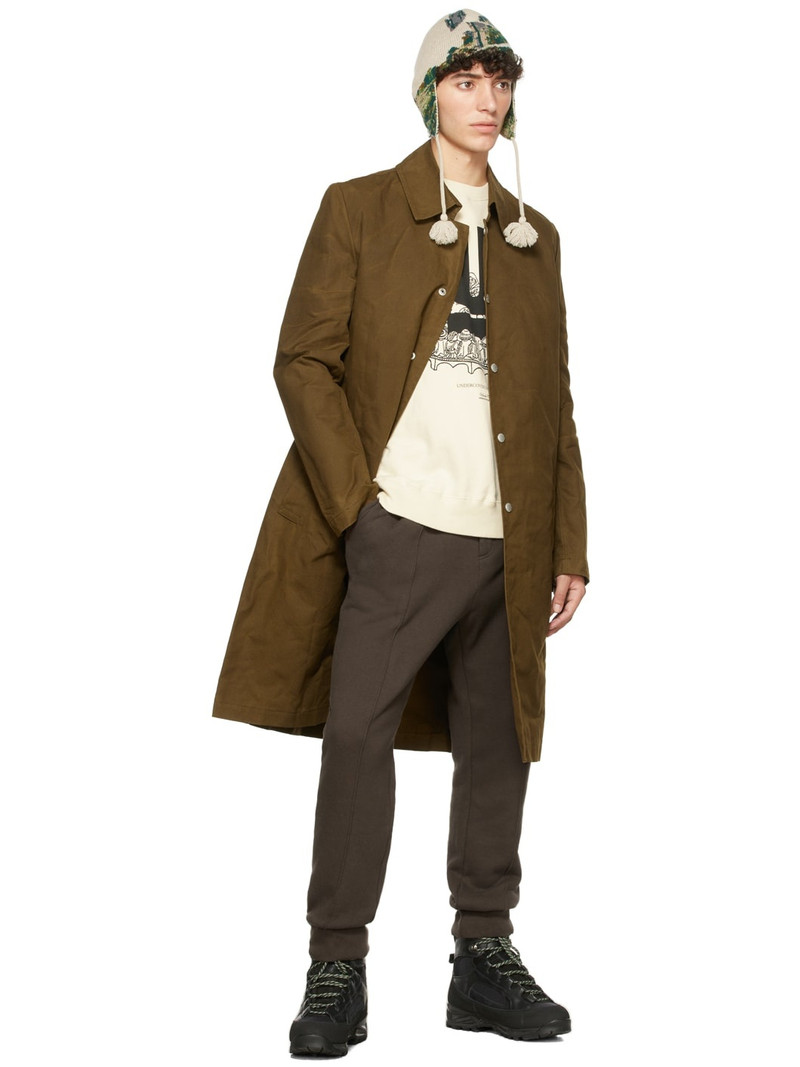 Brown Pleated Lounge Pants 4