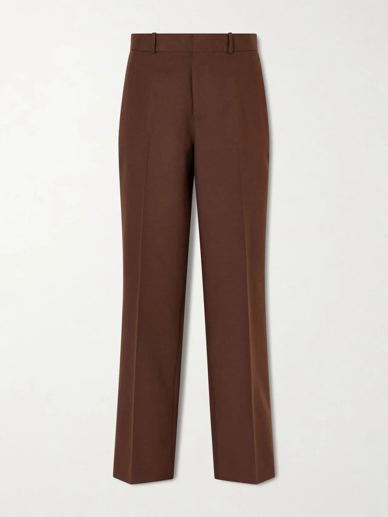Pleated Cotton And Wool-blend Twill Straight-leg Pants - 1